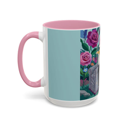 The Lady Of The Garden Tea Colorful Mugs – Art Deco Floral Elegance