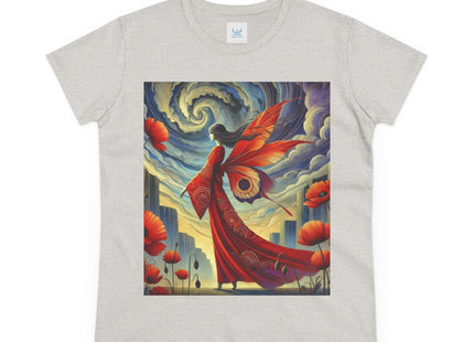 The Poppy Fairy in the Wind Cotton Tee