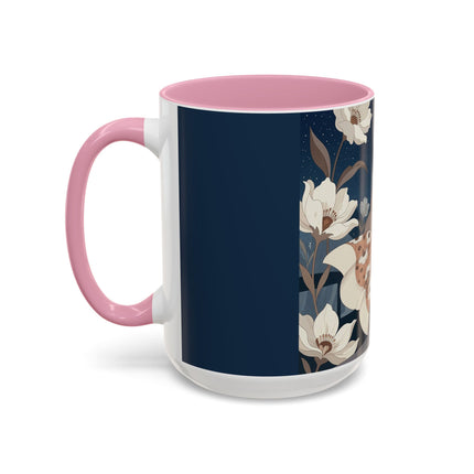 🌸✨ The Midnight Magnolia Masquerade Colorful Mug – Art Deco Nocturne