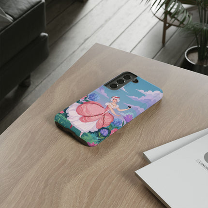 🎭🌸 The Lady Of The Secret Masquerade Phone Case – Art Deco Garden Fantasy