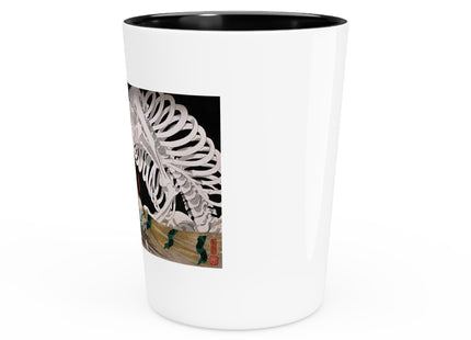 Mitsukuni Defying the Skeleton Spectre by Utagawa Kuniyoshi Ceramic Shot Glass