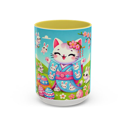 Springtime Kitten’s Easter Joy Colorful Mugs (11oz, 15oz)