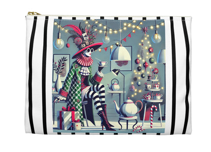 Whimsical Christmas Tea Party Accessory Pouch