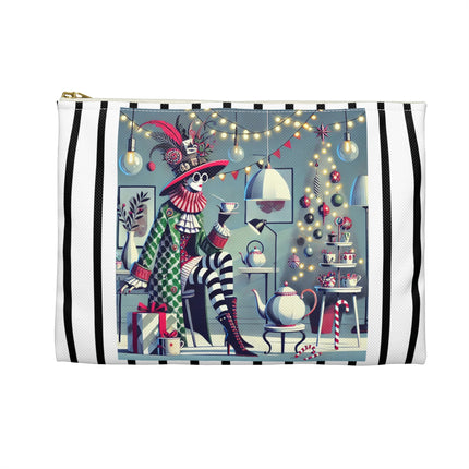Whimsical Christmas Tea Party Accessory Pouch