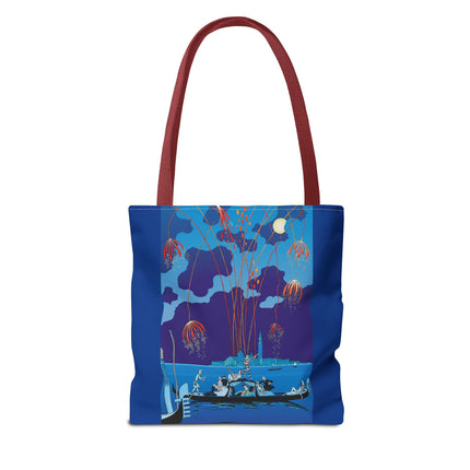 Fireworks in Venice by George Barbier Tote Bag (AOP)