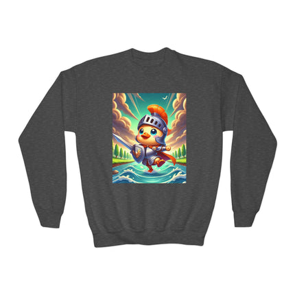 Valiant Duck Youth Crewneck Sweatshirt – Courage, Adventure & Heroic Fun