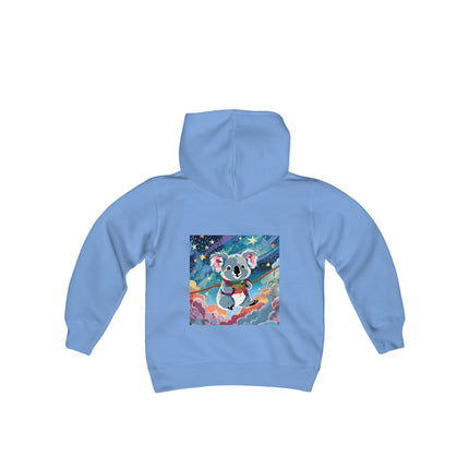 Cute Koala Youth Hooded Sweatshirt – Dreamy Skies & Whimsical Wonder
