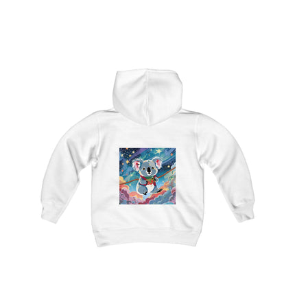 Cute Koala Youth Hooded Sweatshirt – Dreamy Skies & Whimsical Wonder