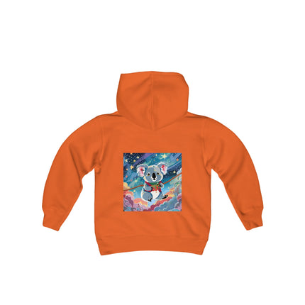 Cute Koala Youth Hooded Sweatshirt – Dreamy Skies & Whimsical Wonder