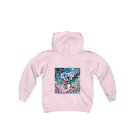 Cute Koala Youth Hooded Sweatshirt – Dreamy Skies & Whimsical Wonder