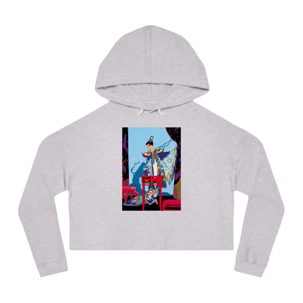 A Visual Journey by Umberto Brunelleschi Women’s Cropped Hooded Sweatshirt
