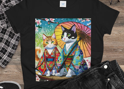 Kimono Kitties Cotton Tee