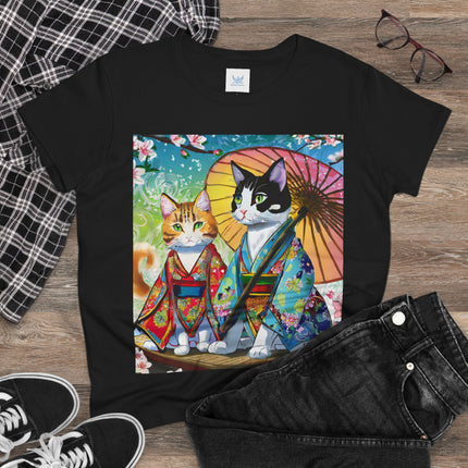 Kimono Kitties Cotton Tee