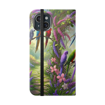 🧚🦜 Lavender-Winged Fairy Flip Case – Dreamy Elegance & Spring Whimsy