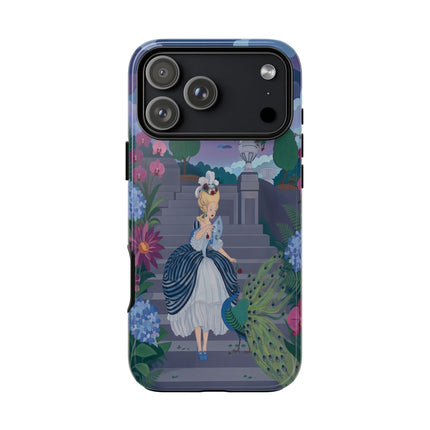 🦚🌸 The Peacock Garden Terrace Phone Case – Art Deco Floral Elegance