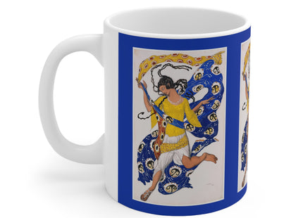 The Butterfly (Costume Design for Anna Pavlova) by Leon Bakst Ceramic Mug 11oz