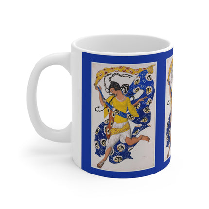 The Butterfly (Costume Design for Anna Pavlova) by Leon Bakst Ceramic Mug 11oz