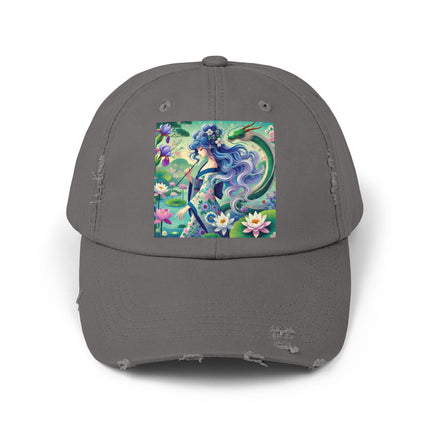 Fairy of the Koi Pond Unisex Distressed Cap