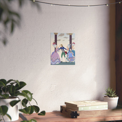 🎭🌹 The Garden Ladies Of Blind Man’s Bluff Matte Vertical Poster – Art Deco Fashion Whimsy