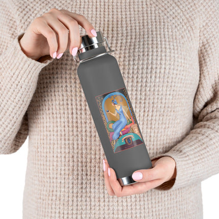 September & Sapphire (from the Gem Series) by Sofia Chiostri Copper Vacuum Insulated Bottle, 22oz