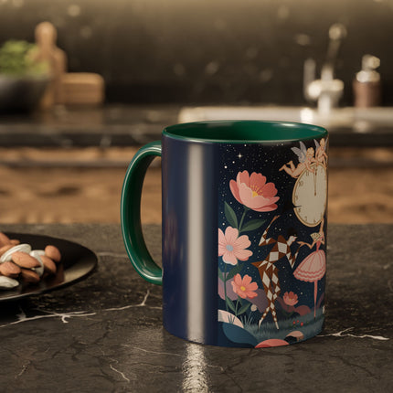 🕛🌸 Midnight Waltz Before Christmas Colorful Mug – Art Deco Holiday Fantasy