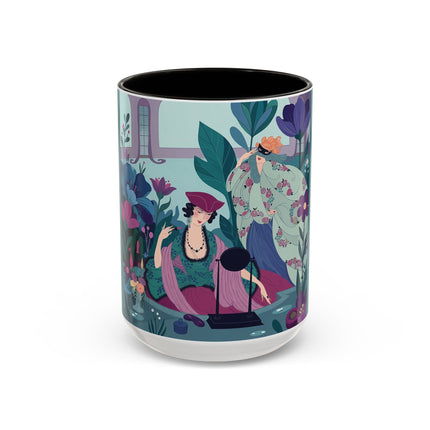 The Ladies Of The Secret Masquerade Colorful Mugs – Art Deco Floral Mystery