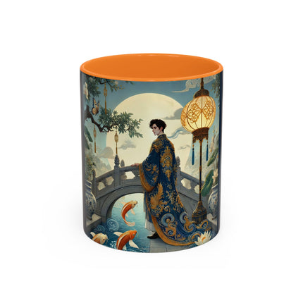 Moonlit Bridge Gentleman Colorful Mug – Imperial Serenity & Moonlit Harmony