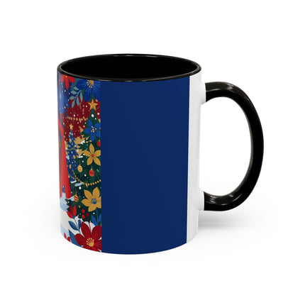 🎭❄️ The Christmas Masquerade Lady Colorful Mug – Art Deco Holiday Fantasy