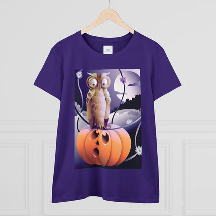 The Startled Pumpkin Women's Midweight Cotton Tee