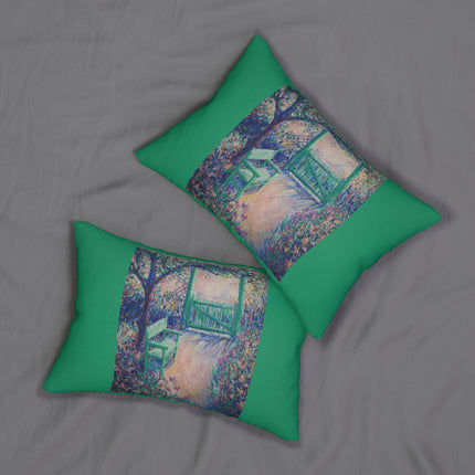 The Artist’s Garden by Theodore Earl Butler Spun Polyester Lumbar Pillow
