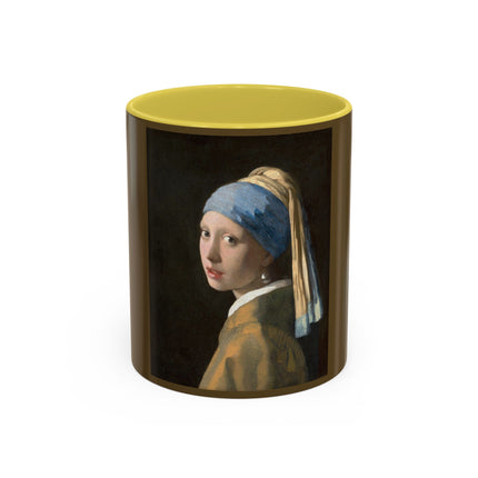 Girl with a Pearl Earring by Johannes Vermeer Colorful Mugs (11oz, 15oz)