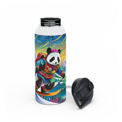 Cyberpunk Panda Stainless Steel Water Bottle