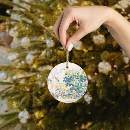 Antibes by Paul Signac Glass Ornament – Sunlit Tree & Mediterranean Glow