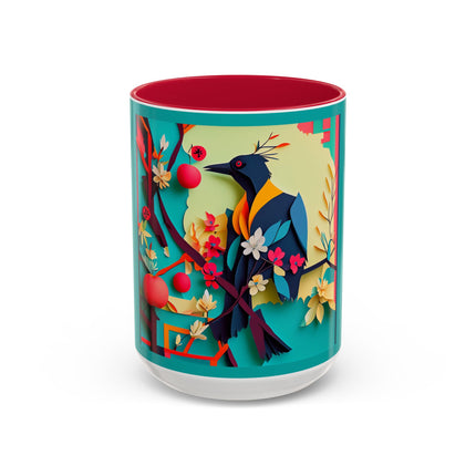 Curious Crow Colorful Mugs (11oz, 15oz)