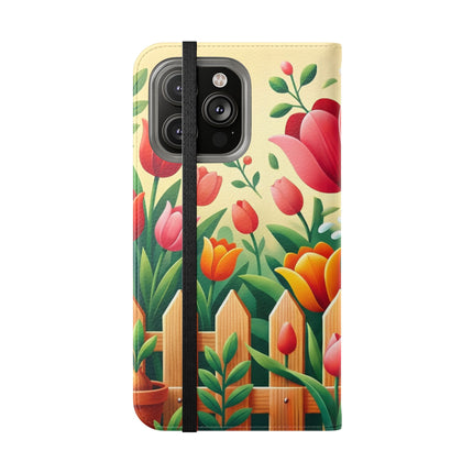 🌷🐦 The Little Garden Tender Flip Case – Sunshine, Care & Storybook Charm