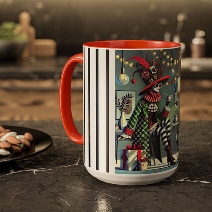 Whimsical Christmas Tea Party Colorful Mugs (11oz, 15oz)
