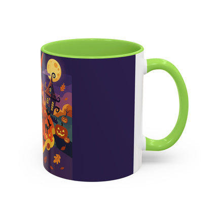 🐈‍⬛🎃 The Black Cat Witch Of Pumpkin Manor Colorful Mug – Whimsical Halloween Charm