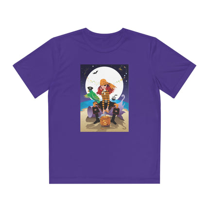 Moonlit Pirate Halloween Youth Competitor Tee