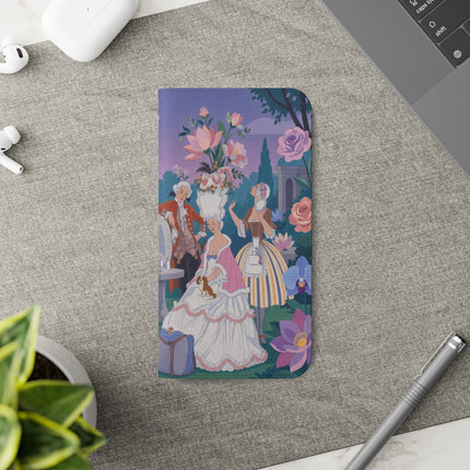 🌸🐶 The Grand Garden Dressing Flip Case – Art Deco Floral Elegance