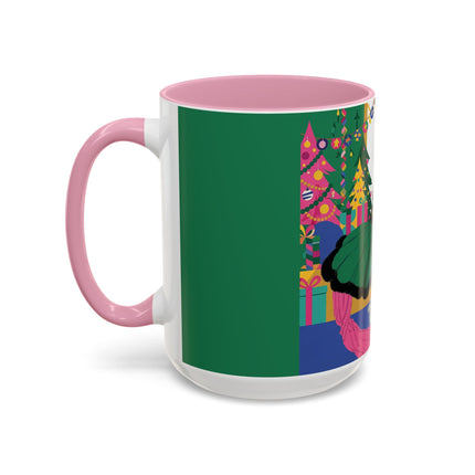 🎄🎁 The Emerald Christmas Belle Colorful Mug – Colorful Holiday Fashion Fantasy