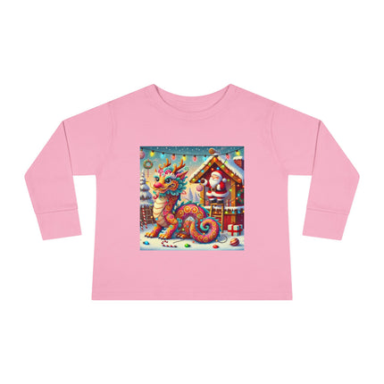 The Playful Dragon's Christmas Toddler Long Sleeve Tee