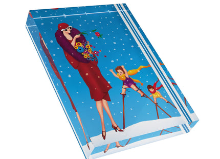 Snowfall & Couture Acrylic Art Block