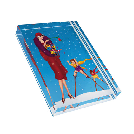 Snowfall & Couture Acrylic Art Block