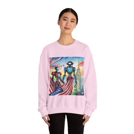 High Fashion Cyberpunk CIA Robots Unisex Heavy Blend™ Crewneck Sweatshirt