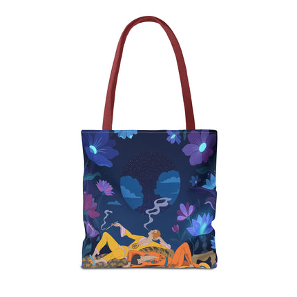 🌙🌺 The Midnight Garden Dreamers Tote Bag – Art Deco Nocturne