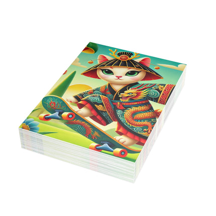 Dragon Dance on Wheels Postcard Bundles (envelopes included) - Bundles of 10, 30, 50 Pieces