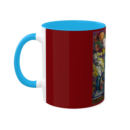 Fish, Fruits, and Flowers by Kathryn E. Cherry Colorful Mugs, 11oz