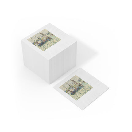 Le Trieux Paul Signac White Coined Napkins