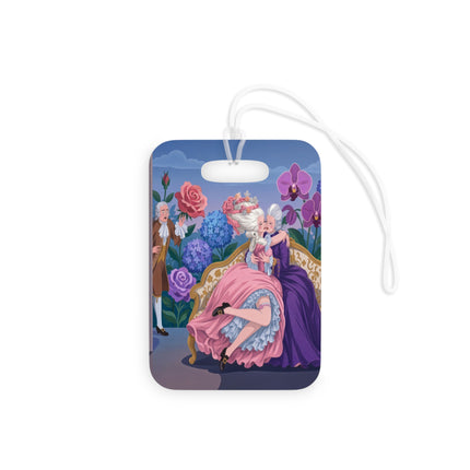 🌹💜 The Secret Embrace Luggage Tag – Art Deco Floral Romance