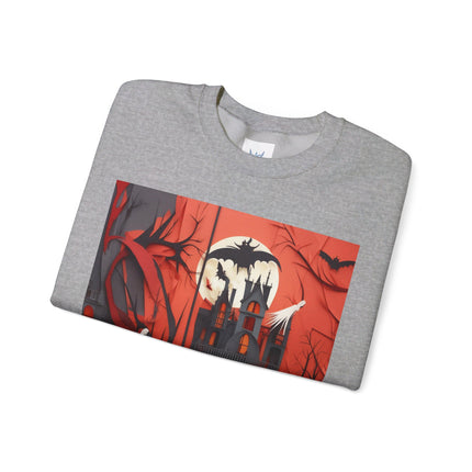 Halloween Night Scene Unisex Heavy Blend™ Crewneck Sweatshirt